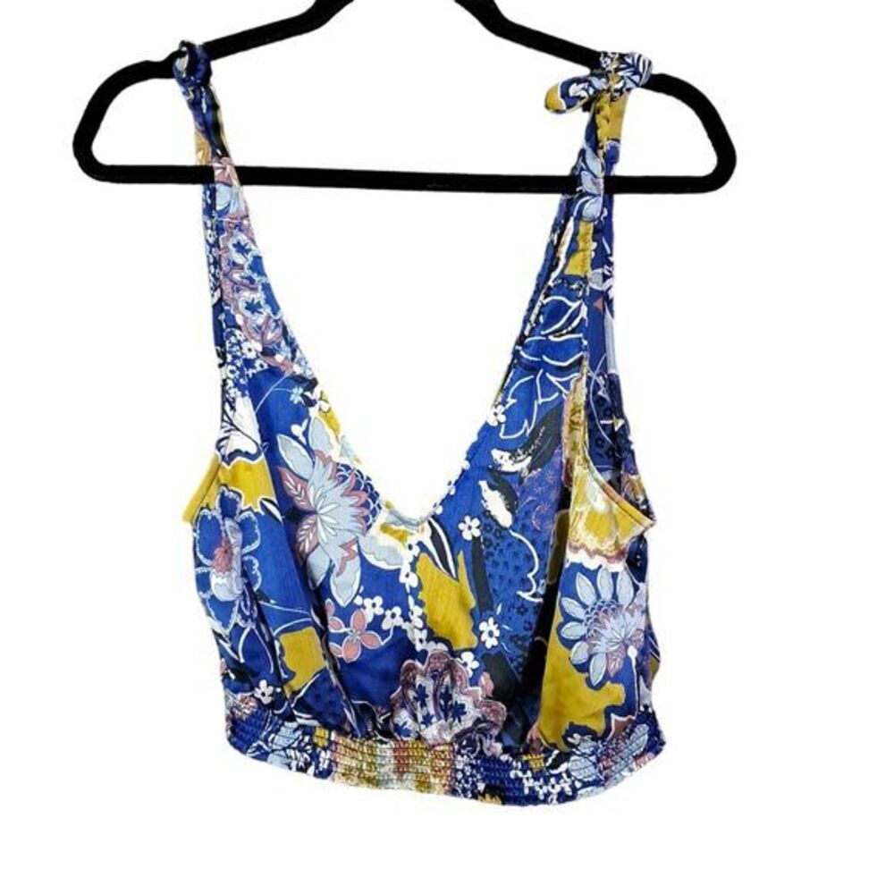 Inimately Free People Weekend In Montauk Tank Top Women Small Blue Beach Coastal - Picture 2 of 11